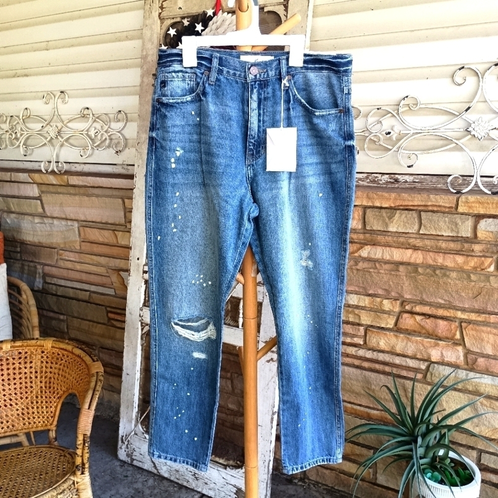NWT Kancan Classic Blue Distressed Women's Jeans_28